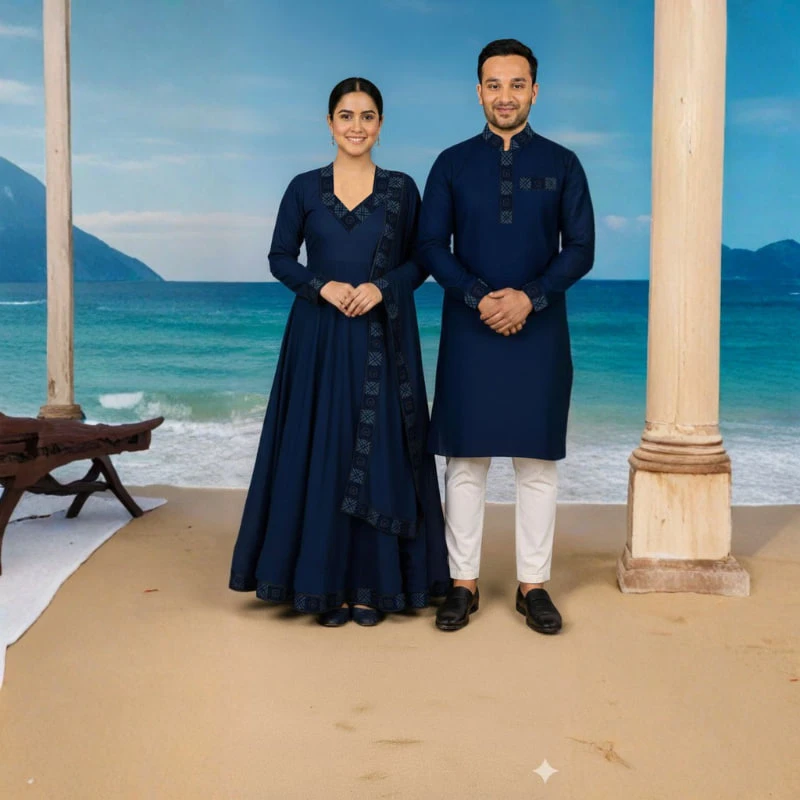 1763190342125_6 প্রিমিয়াম কোয়ালিটি ত্রি পিছ কাপল সেট-2004 - Image 1