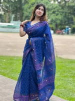 এমব্রয়ডারি ও স্ক্রিন প্রিন্ট শাড়ি - Image 6
