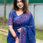 এমব্রয়ডারি ও স্ক্রিন প্রিন্ট শাড়ি