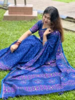 এমব্রয়ডারি ও স্ক্রিন প্রিন্ট শাড়ি - Image 2
